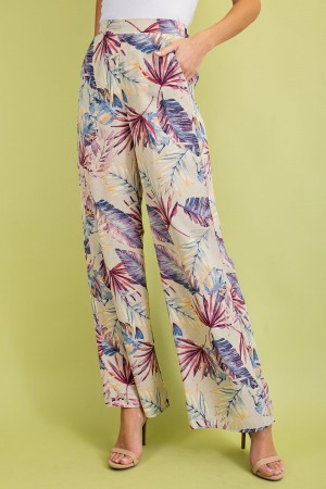 Tropical Print Pants