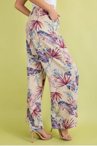 Tropical Print Pants