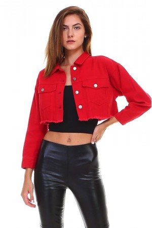 COLORED DENIM SHORT JACKET
