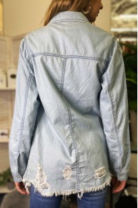 Light Denim Distressed Shirt