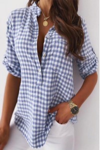 Casual Checkered Print Shirt