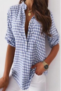 Casual Checkered Print Shirt