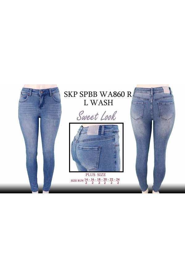 Plus Size Light Wash Jean