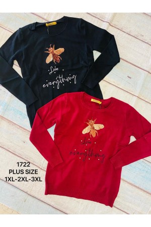 Plus Sweater engraved with honeybee charact