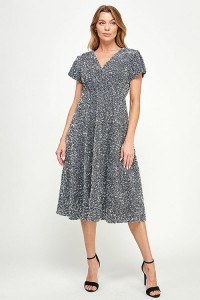 Night Spark Sequin Midi Dress