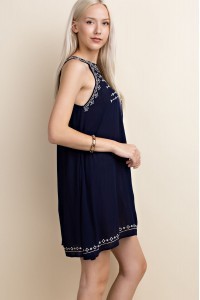 Halter Neck Off Shoulder A-line Dress